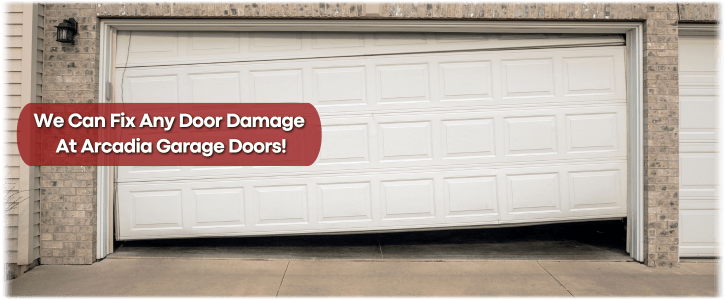 Garage Door Off Track In Arcadia